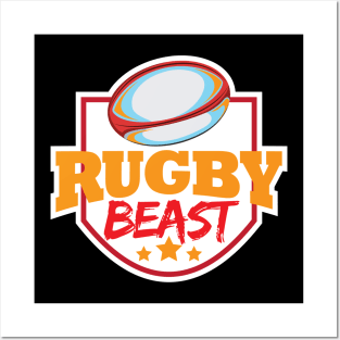 Rugby beast Posters and Art